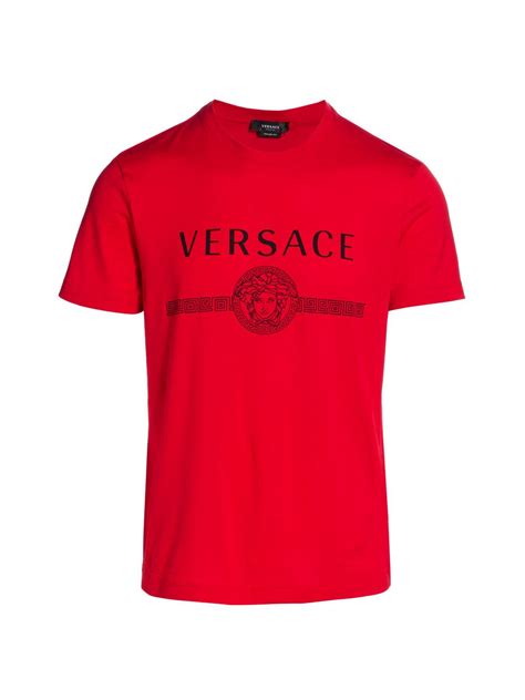 red versace shirt|versace graphic t shirts.